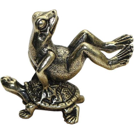 Statuette de tortue-grenouille mignonne, figurine articulée, ornement de bureau. (1/5)