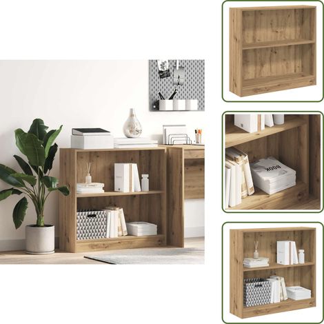 Bücherregal Wohnzimmer - vidaXL Bücherregal Artisan-Eiche 80x24x76cm Holzwerkstoff - Bücherregal Schlafzimmer (1/5)