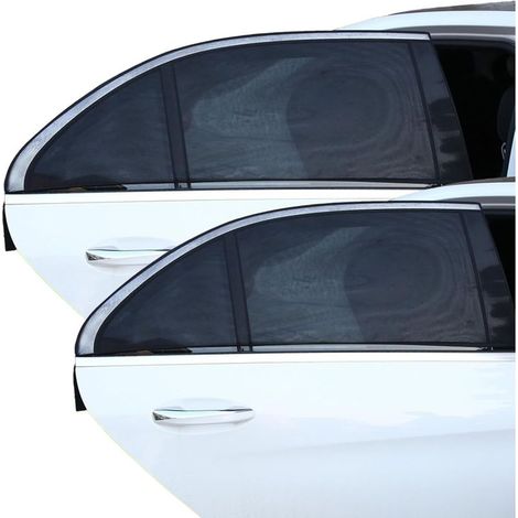 2 Pièces Pare Soleil Voiture Bébé,Protege Soleil Voiture Arrière Enfants et Animaux,Bloquer Les Rayons UV Anti Moustiquaire,pour Plupart des Voitures,110×50cm (1/5)