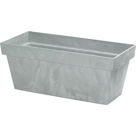 Maceta CUBE CASE BETON EFFECT 8L., dimensiones (mm) 392x182x160, color Hormigón