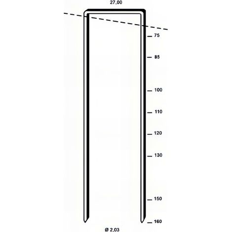 2 180 agrafes WP-85 INOX - 27 x 85 x D. 2,03 mm - 6WP859 - Alsafix