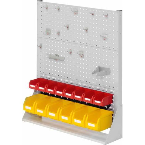 Kappes ®RasterPlan Stellwände einseitig Größe 3 - 2x Lochplatten 1x Schlitzplatte 1x Zubehörsortiment 29-teilig Lichtgrau RAL 7035