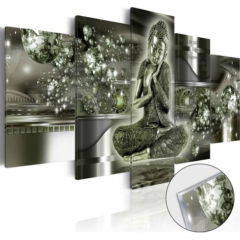 Tableau sur verre Bouddha d'émeraude - 200 x 100 cm (1/4)
