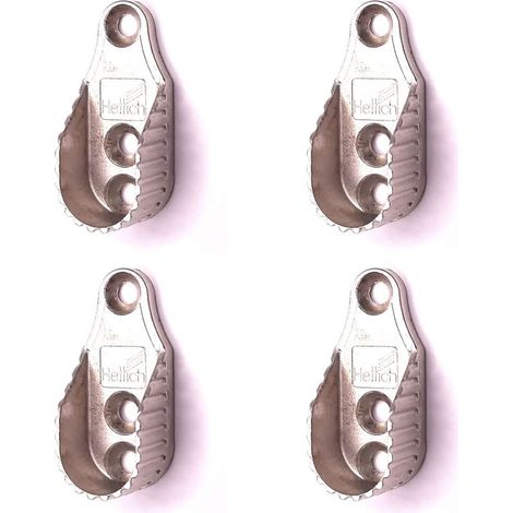 soportes ovalados abiertos para barra de cortina, con rosca, diámetro interior de 15,2 mm, de zinc niquelado. Aptos para armarios, vestidores y percheros. (1/2)