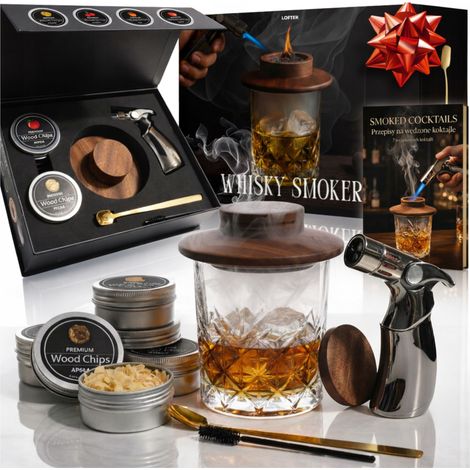 Set per fumare whisky, gadget regalo per fidanzato/a, 11 in 1