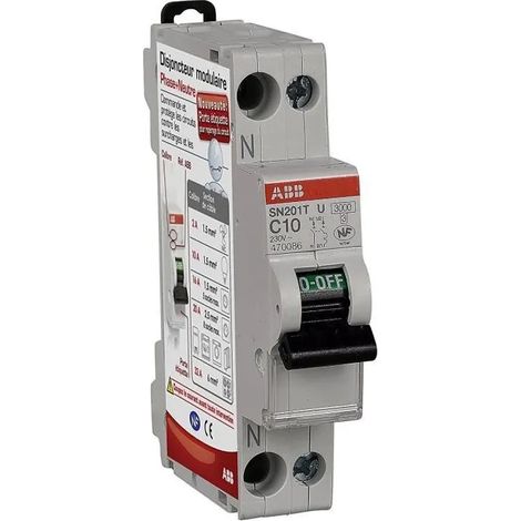 Interruttore abb modular ph+n 10 A 3 kA