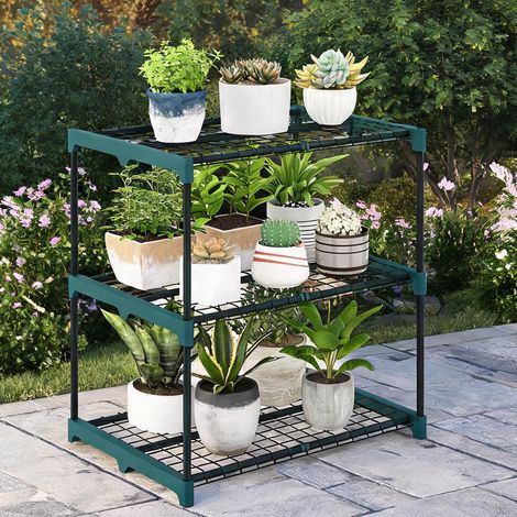 Porte-plantes dunkelgrün en acier plastique 68 x 49 x 72 cm (1/5)