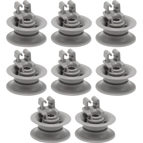 Roue supérieure de lave-vaisselle 8 pièces 611475, pièces de rechange pour roue de panier à vaisselle Bosch bsh-00611475 1559847 AH3477735 AH8727387 Gris (roue supérieure) (1/5)