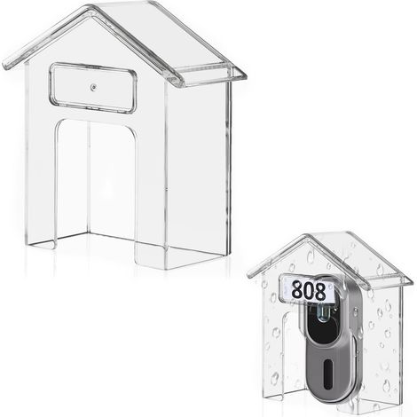 Couvercle Étanche Transparente pour Bouton de Sonnette,Couvercle en Plastique Résistant aux Intempéries pour Sonnettes d'Extérieur avec Cache-Plaque, Facile à Installer pour Les Boutons De Sonnette (1/5)