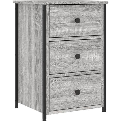 Maison Exclusive - Comodino Grigio Sonoma 40x36x60 cm in Legno Multistrato