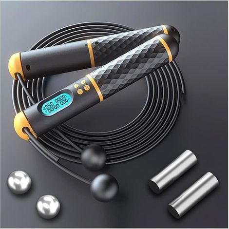 2-en-1 à Saut à Saut de Corde Intelligente Corde sans Fil à Sauter de la Corde de Vitesse antidérapante de la poignée antidéra[653] (1/4)