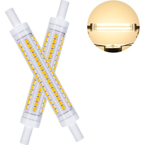 Lampadine LED R7S 118mm, Lampadina LED 10W Sostituisce Lampada Alogena 100W, AC230V Bianco Naturale 4000K, 1000LM, Angolo del Fascio 360°, per Corridoio/Lampadario/Lampada da Terra, confezione da 2 [C (1/5)
