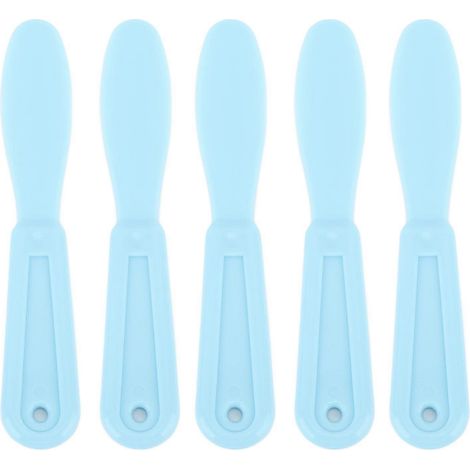 5 spatules en plastique pour plâtre, lames de mélange pour plâtre d'empreinte à base d'alginate, bleu clair YMMR (1/5)