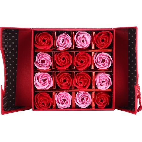 Coffret cadeau fleur rose PE innovant gradient rouge pour anniversaire mariage Saint-Valentin (1/5)