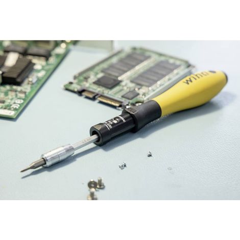 Jeu de tournevis dynamométriques Wiha TorqueVario-S Micro ESD couple 0,1-0,6 Nm, coffret, 18 pcs (1/3)