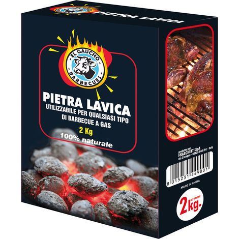 Pietra lavica roccia lavica per barbecue a gas 2 Kg