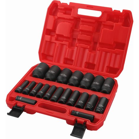 Coffret de 20 douilles à choc 1/2" (10-38 mm) Kraft&Dele (1/5)