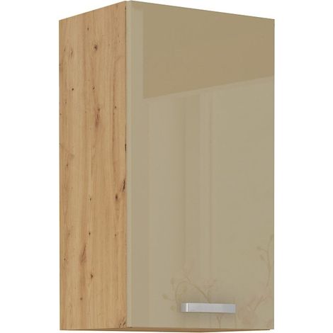 Hängeschrank 45 Eiche Artisan Cappuccino Hochglanz Küchenzeile Küchenblock Küche (1/5)