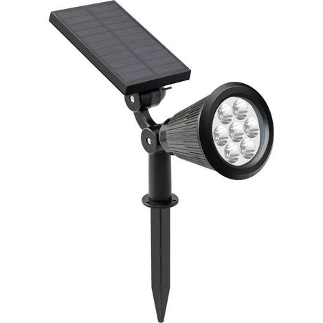 Projecteur solaire LED pour jardin et route, panneau solaire, batterie 5.5V/2W, batterie au lithium 18650, 2400mAh, 3.7V (1/5)