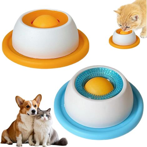 Lecknapf für Hunde, 2-teiliges Leckspielzeug für Hunde, Lecknapf für Hunde, rutschfester Lecknapf, Futternapf für Hunde und Katzen (1/5)