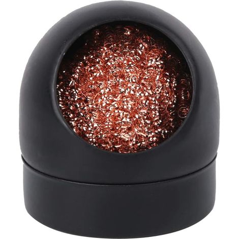 Soldering Iron Tip Scrubber, Black Iron Holder with Steel (1/5)