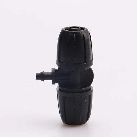 (C-10PCS-3/8'') 10 raccords pour tuyau d'arrosage : té à verrouillage barbelé, coude, bouchon, adaptateur de réduction, raccord d'irrigation (1/5)