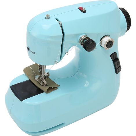 Mini machine à coudre portable, double alimentation, interrupteur, électrique, pour débutants et enfants, 100-240V, prise UE (1/5)
