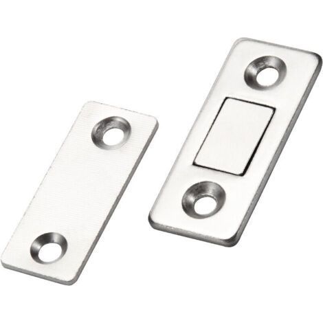 Magnetic Cabinet Door Catch Jiayi Pack of 2 Ultra-Thin Metal Magnetic Catch, Magnetic Adhesive Fastener, Strong Magnet for Sliding Doors, Drawers, Window, Cabinet (1/4)