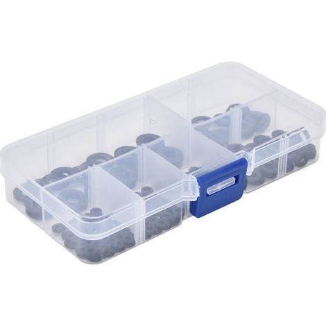 Kit d'assortiment de 250 rondelles plates en nylon noir, joints d'étanchéité pour usage domestique M2-M6 (1/5)