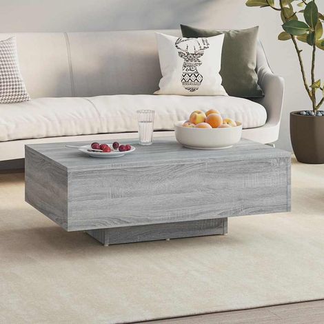 vidaXL Mesa de centro madera de ingeniería gris Sonoma 85x55x31 cm (1/5)