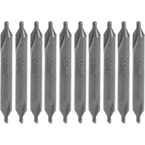 10 Stück Zentrierbohrer HSS Typ A für Schneideisen aus Edelstahl, AllGround, Spiralpositionierung 1,5 mm