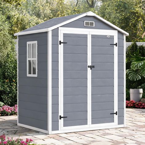 Abri de jardin en aluminium avec double porte verrouillable (1/5)