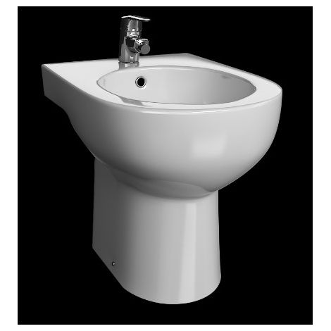Roca - bidet filo parete porcellana bianco - serie: clara (senza miscelatore)