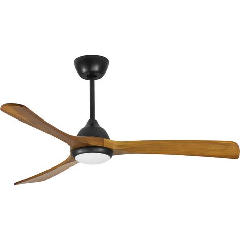 Forlight - Ventilador de Techo Bosc, Ø1220mm, Motor DC Silencioso, 30W + 20W LED, LED Integrado, CCT Seleccionable, 3000K - 4000K - 5000K, 6 Velocidades, Negro