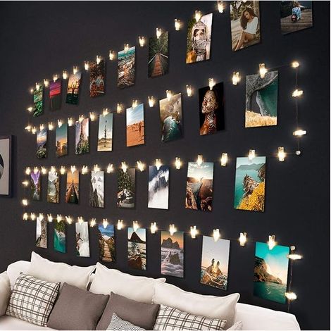 Blanc Chaud Guirlande Lumineuse Photo, 100 LED 10M Guirlande Photo Batterie Alimenté Porte Photos pour Decoration Interieur Chambre, Mariage, Anniversaire, Saint Valentin (1/5)