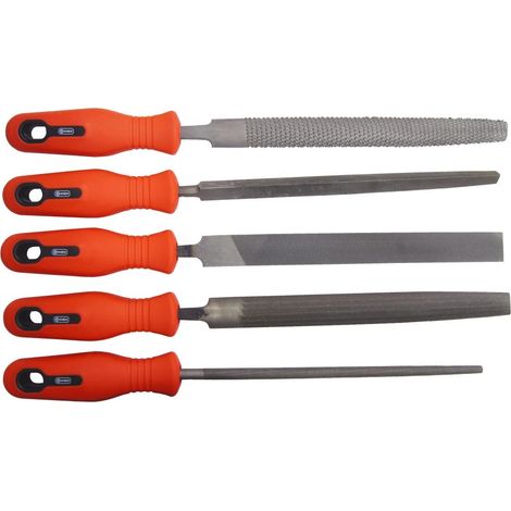 Feilen Set Schlüsselfeilen 5 tlg. Nadelfeilen Kunststoffheft inkl. Tasche