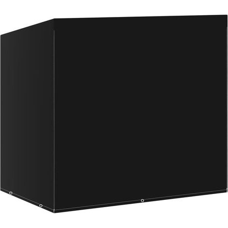 Housse de protection pour balancelle de jardin 135 x 105 x 175/140 cm, PE noir, résistante aux UV et à l'eau, avec fermeture éclair et œillets (1/5)