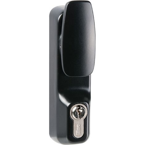 Module extérieur antipanique bouton fixe – Demi-cylindre pour serrure – Conforme normes antipaniques – Finition noire – IsÉ