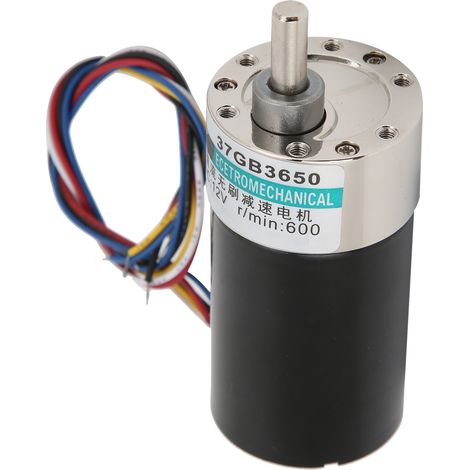 Mini-moteur à engrenages sans balais 24 V CC, rotation horaire/antihoraire, silencieux, pour micromachines, XD-37GB3650, 50 tr/min (1/5)