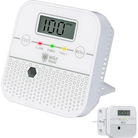 Détecteur de Monoxyde de Carbone Mini Alarme de Monoxyde de Carbone Portable avec écran LCD Bouton de Test et de Silence pour Maison (1/5)