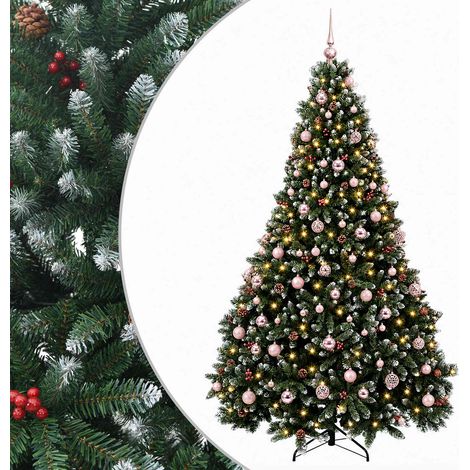 Künstlicher Weihnachtsbaum Grün mit Christbaumkugeln 210 cm vidaXL (1/5)