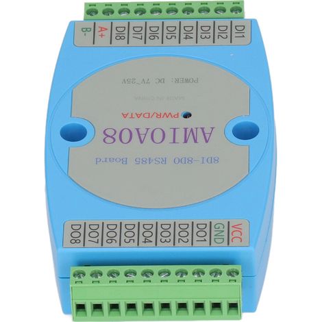 Panneau de commande de communication RS485 avec isolation par optocoupleur pour module d'entrée/sortie numérique 8DI/8DO (1/5)