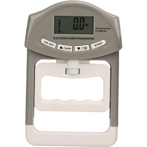 Dynamomètre de Force de Prise Main Numérique, Testeur de Poigne Gris, Mesure de Force Manuelle (1/5)