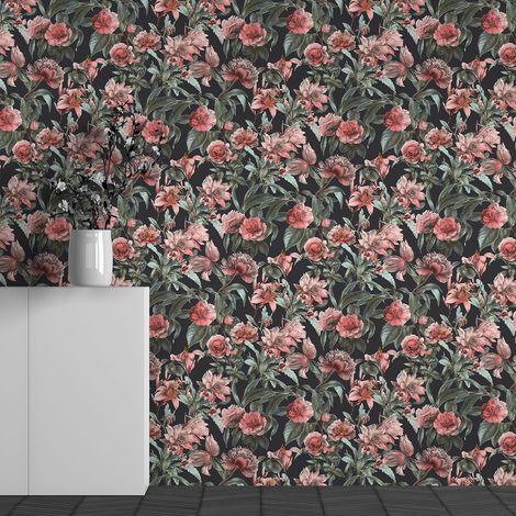 Papier peint panoramique - Motif Fleurs - 195 cm x 122 cm (1/3)