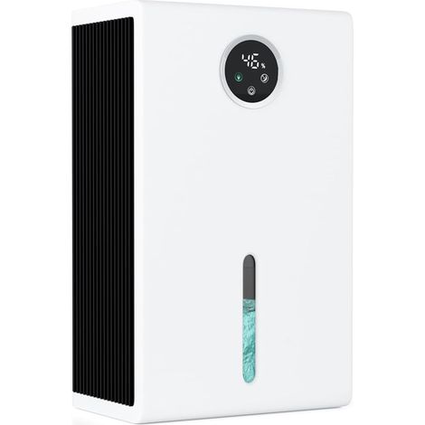 Déshumidificateur pour la maison, 1000 m², arrêt automatique, économie d'énergie et design silencieux avec réservoir d'eau de 2,7 l avec lumière LED 7 couleurs avec écran tactile, affichage de (1/5)
