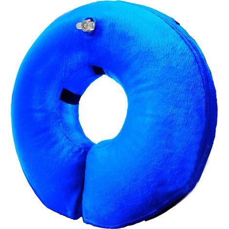 Collare protettivo gonfiabile, taglia M 27 cm, blu (1/5)