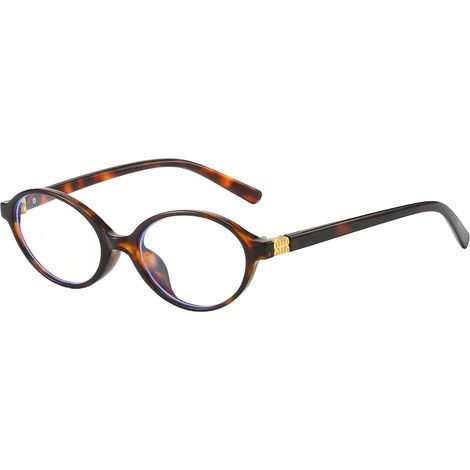 Women's Blue Light Filter Glasses, Vintage Oval Blue Light Glasses, Women's Glasses, Without Prescription, Anti-fatigue, Eye Protection for Mobile Phone, Computer and TV (1/5)