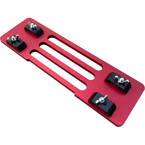 Base de scie à main en alliage d'aluminium de 8 mm d'épaisseur pour machine à découper le marbre, plaque de base pour le travail du bois portable, panneau en bakélite, vis réglables et trous pré (1/5)