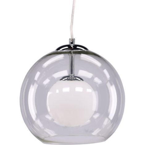 Lampe Suspension Design "Roche" 25cm Transparent (1/5)