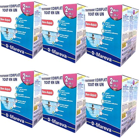 Kit traitement piscine complet - Rev-Aqua 10/18 m3 - 12 mois de Mareva